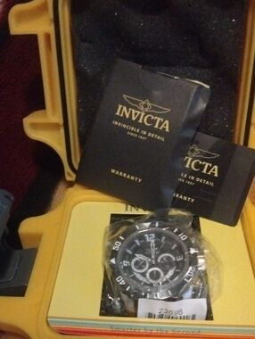 Invicta Men's Black Stainless Steel Chronograph Watch